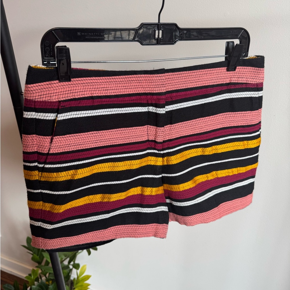 Ann Taylor Striped Women's Shorts in Pink, Black, Yellow, and White